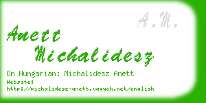 anett michalidesz business card